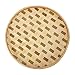 cabilock Bambusowa taca tkana mała bambusowa taca okrągły bambusowy koszyk tkany pojemnik żywność