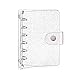 A7 Binder Cover, Clear Soft PVC 6 Hole Ring Binder Refillable Paper Binder Waterproof Loose Leaf Notebook Folder Personal Planner Binder Cover for Diary, Office, Home, School