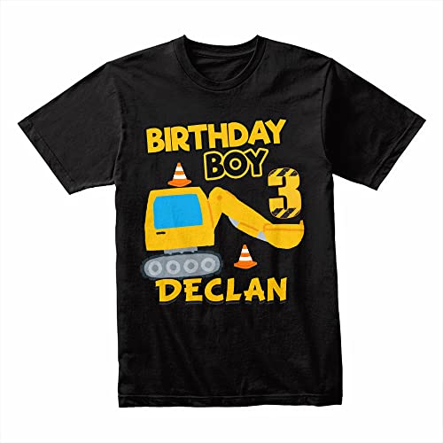 Personalized Little builder birthday shirt, Custom Birthday under construction Party Shirt, Crane birthday shirt2