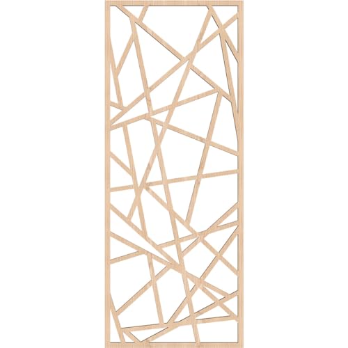 Image of Conway Decorative Pierced Fretwork Wood Wall Panels, 13 3 /8 inchW x 34 3 /8 inchH x 3 /8 inchT, Red Oak