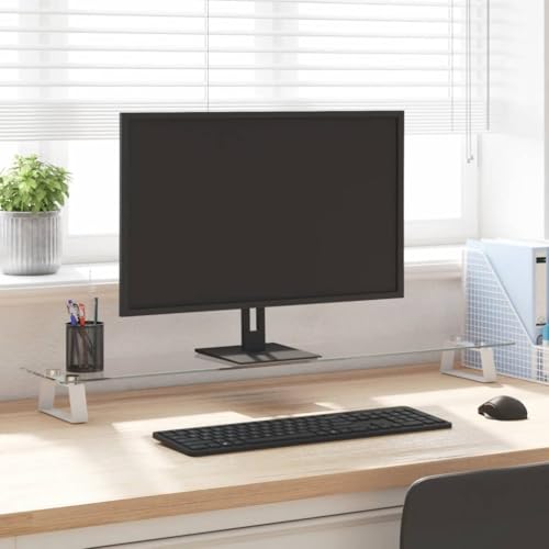 Support de moniteur blanc pour éviter le mal de dos sur bureau - 2