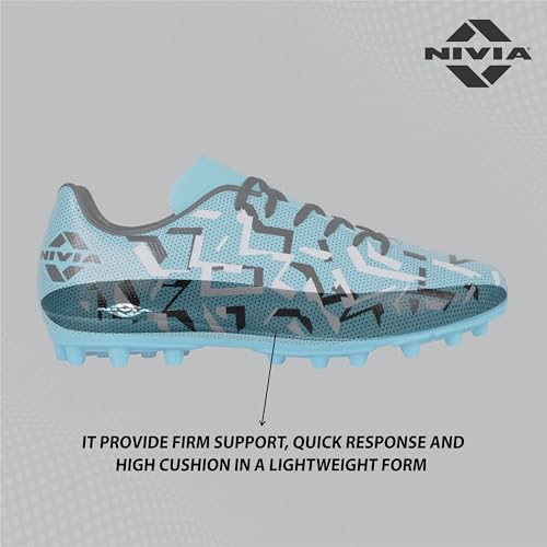 Image of Nivia Encounter Mg 2.0 Football Stud for Men, Synthetic Leather Upper, Lightweight Insole,High-Shear Strength TPU Outsole, Ideal for Hard & Grassy Surfaces