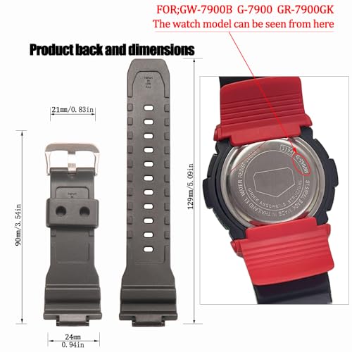 Evita roturas con la correa compatible Casio GW-7900 de alta flexibilidad 2