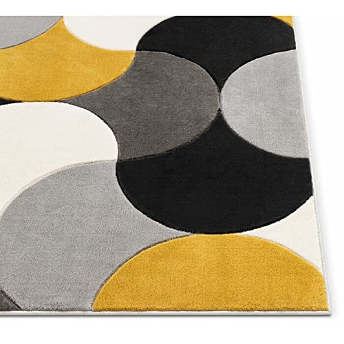 Image of Modern Contemporary Handmade Tufted Woolen Carpet for Living Room Bedroom and Hall Size 8 x 10 Feet Color Multi