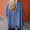 Women's Ruffle Hem Denim Kimono Cardigan Open Fron... #3