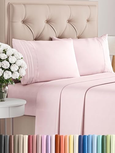 Queen Size 4 Piece Sheet Set - Comfy Breathable &...