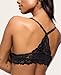 Katie Triangle Bralette for Women, Unpadded and Unlined Wireless Bra, Perfect Adjustable Everyday Lace Lingerie (Small, Jet Black)