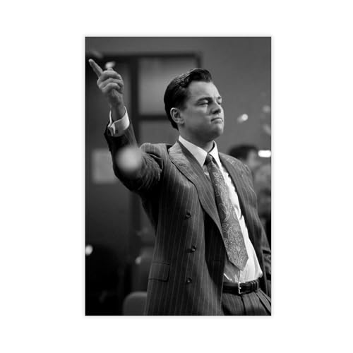 KBGDFSDF Leonardo DiCaprio Poster auf Leinwand, Motiv: Der Wolf der Mauer, 30 x 45 cm