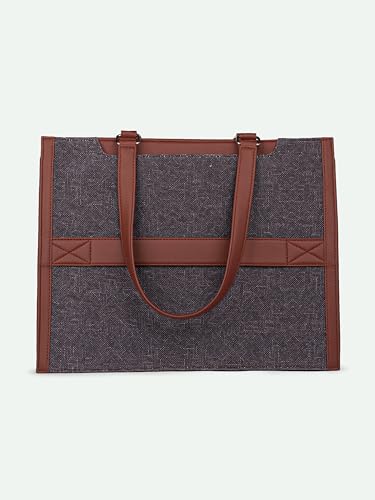 Image of ZOUK Boardroom Office Bag for Women | Big Size Business Tote | Laptop Up to 14 Inch | Water-Resistant | Stylish Handbag for Work & Travel |