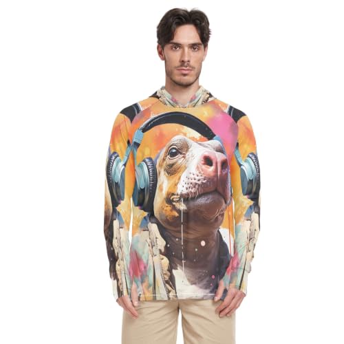 Rash guard homme à col rond protection UPF 50+ manche longue pour pêche