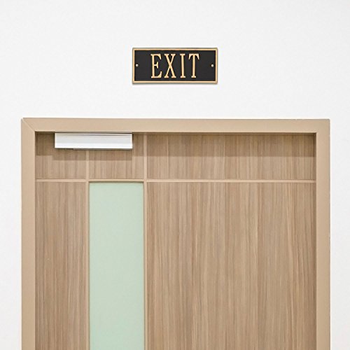 Whitehall Personalized Cast Metal Address Plaque - Small Hartford Custom House Number Sign - 10.5" X 4.25" - Allows Special Characters - Black/Gold #TOP4