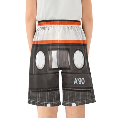 ALAZA Old Cassette Tape Music Pajama Shorts Sleep Shorts Pant Lounge Pajama Bottoms Elastic Waist with Pockets2