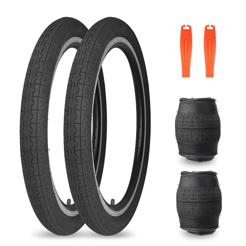 FOMAS Bike Tire 20 x 1.95 inch (Black - 2 Pack 20 inch)