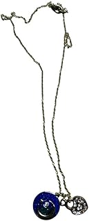 青と銀のペンダントネックレス