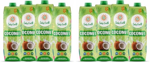 Image of Only Earth Coconut Drink | Best for Coffee, Tea, Cereals, Shakes or As Is | 40% Coconut Water + 59% Coconut Milk | Dairy Free | Unsweetened | Plant-Based | Source of Calcium | Preservatives Free | No Added Sugar | No Trans-Fat | Thai Coconuts (Pack 4)