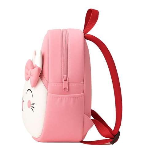 Image of Kids School Bag for Boys & Girls | Cartoon Print Bag for Nursery, LKG, UKG | Lightweight Backpack (School Bag For Kids) (Cute Cat+Angel baby)