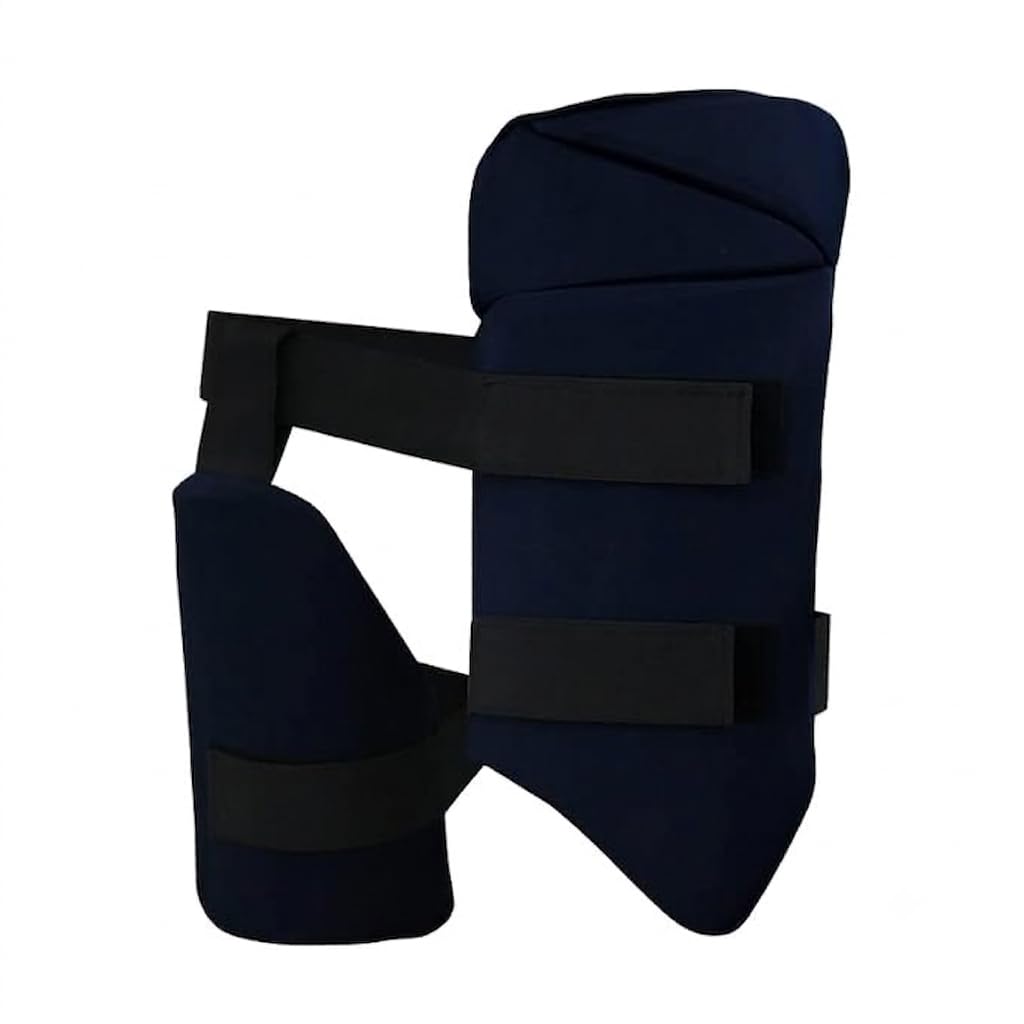 Cricket Thigh Guard Pad, Navy Blue, Adjustable Straps Right Hand Batsman Youth Size yunisex-image-17