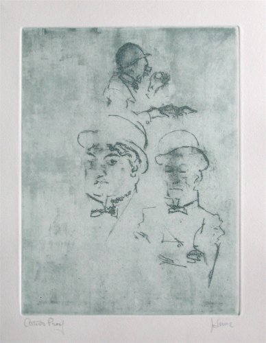Jack Levine signed original etching 