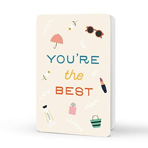 Image of Studio Oh! Tiny Treasures Blank Thank You Cards Set with Envelopes & Stickers, 12 Assorted Note Cards (4 Designs), 4.5 x 5.5 in, 260 GSM Thick Paper, Decorative Stationery Set for Gifts, All Occasions