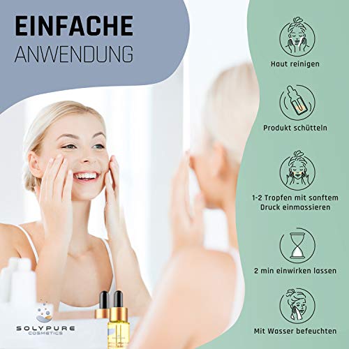SolyPure - HYALU-PEARLS Hyaluron-Serum, 1,7% Hyaluronsäure-Serum gegen Tränensäcke und Falten, 3-in-1 Gesichtsöl mit… - Image 7
