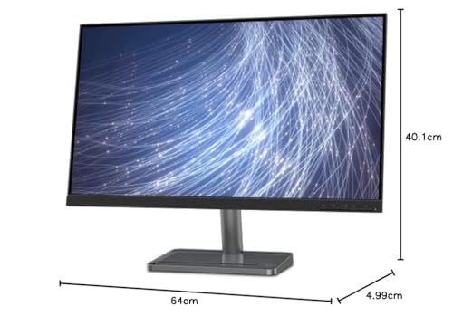Lenovo L27m-30 68.58 cm (27 inches, 1920 x 1080, Full HD, 75 Hz, WideView, Anti-Glare) Monitor (HDMI, DisplayPort, 4ms Response Time, AMD Radeon FreeSync, LC50 Monitor Webcam) Black