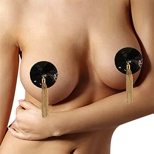 Leomoste LESH-19080330E-02 Shiny Sequin Lingerie Breast Bra Stickers Nipple Covers thumb #1