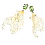Beaupretty 風手彫り魚モチーフイヤリング レディースジュエリー 魅力アップ 対応 誕生日 結婚式 パーティー用