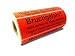 Hinweisetiketten/Versandetiketten/Warnetiketten"Bruchgefahr" auf Rolle 149 x 48 mm - 500 Stk. je Rolle - Leuchtfarbe (fluoreszierend) - stark haftend/Versandaufkleber/Signaletiketten leucht rot