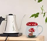 Cute Mushroom Mug With Lid - Big Ceramic Coffee & Tea Cup - Funny Gift for Women - Image 2