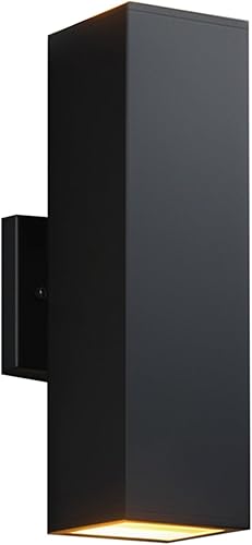 Miniatura 28 de Paquete de 2 luces de pared para exteriores, accesorios de iluminación exterior de aluminio del atardecer al amanecer, iluminación al aire libre