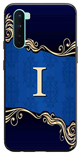 Image of Amazon Brand - Solimo Designer Blue Pattern Alphabet-I Printed Soft & Flexible Hybrid Back Case Mobile Cover for OnePlus Nord