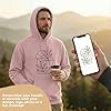 Cimpress Personalised Hoodie for Men, Print with your own photo, logo or text, Hooded Sweatshirt, Front print, For events, birthdays, M, Light Pink #1