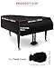 TINDTOP Thickened Grand Piano Cover, Thicken Cotton Lining Baby Piano Cover, Waterproof Washable Soft Bordered Decorated Full Triangle Piano Protective Cover