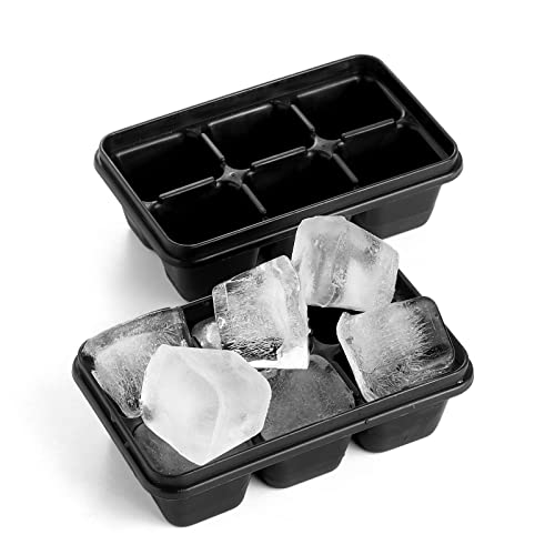 Ice Cube Trays For Freezer 3 Pack - Mini Ice Cube Trays With Lid & Easy-Release Silicone Bottom, Stackable Small Ice Cube Molds (Black) #TOP4
