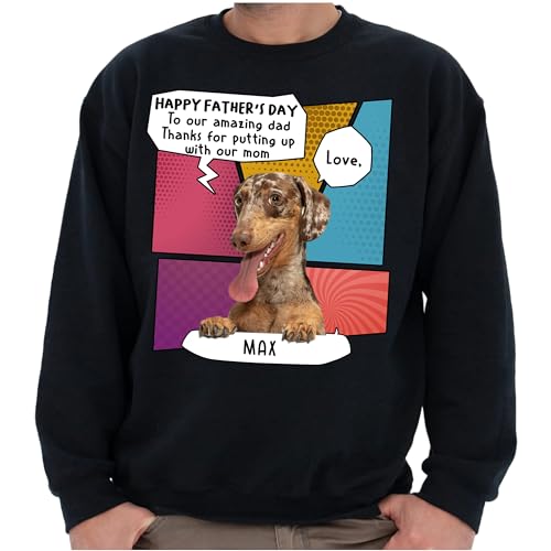 NAZENTI Dog Dad Shirt, Dog Mom Sweatshirt, Personalized, Custom Father's Day Shirt, Dad Gifts, Mom Gifts3