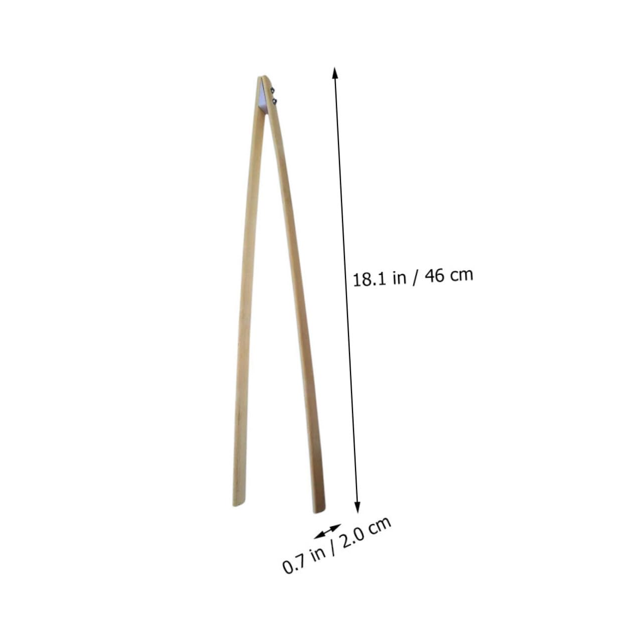 Müllpicker aus Bambus 4 Stück Müllzange mit Bequemer Handhabung und Langer Greifhilfe für Müllsammlung im Outdoor Bereich