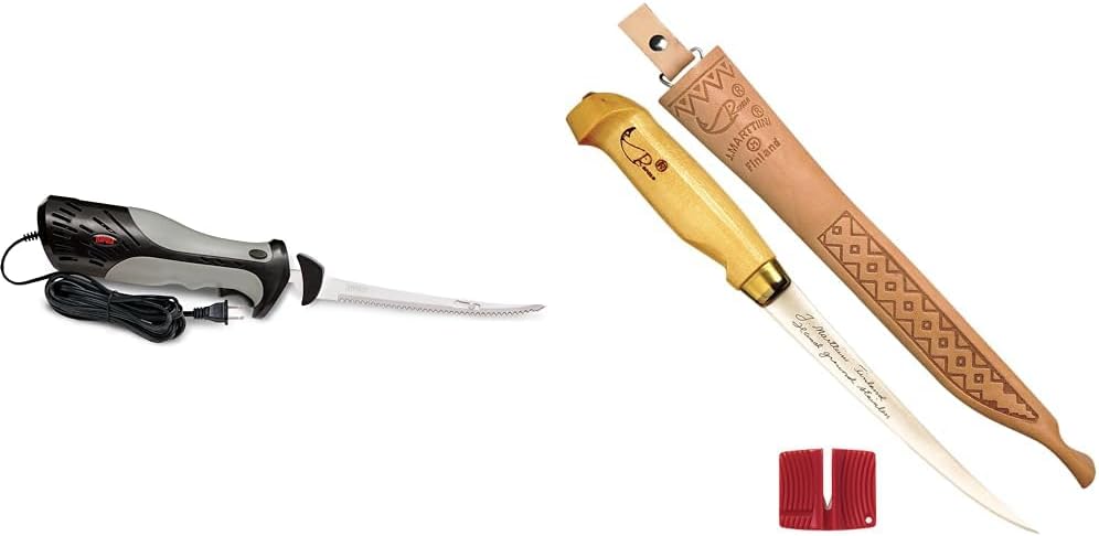 Rapala Heavy Duty Electric 7 1/2" Fillet Knife Bundle With 6" Fish'N Fillet Knife/Sharpener
