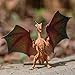 SIENON 10Pack 5 Inch and 3 Inch Dragon Toy Figures, Assorted Colors and Styles Mini Mythical Figurines for Kids Birthday Cake Decorations Christmas Halloween Dragon Theme Party Favors