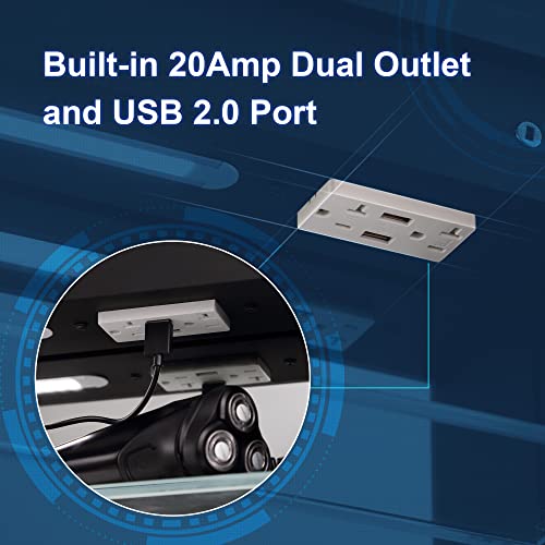 Vanirror Recessed Or Surface Led Mirror Medicine Cabinet With Lights, Led Medicine Cabinet With Clock And Temp Display/Defogger, Dimmer, Light Color Change, Outlets & Usb (20X32 Inch/3X Zoom Mirror) #TOP3