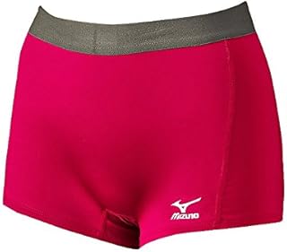 Mizuno Flat Front Low Rider Volleyball Short, Small, Shocking Pink