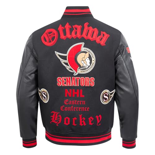 Image of Pro Standard Mens NHL Old English Varsity Jacket