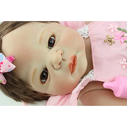 BEIAKE 56 cm 22In Reborn Babypuppen Mit Magnet-Schnuller Full Silicon Body Puppe Realistische Handgefertigte Neugeborene…