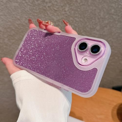 Coque antichoc paillettes iPhone 12 Pro Violette protégeant l'appareil photo des rayures