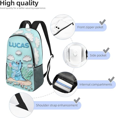 Custom Colorful Ice Cream Kids Backpack for Elementary Boys Girls,Add Name Here Made Personalized Children School Book Bag for Daughter Son Fashion Unique Customized Gift Back to School4