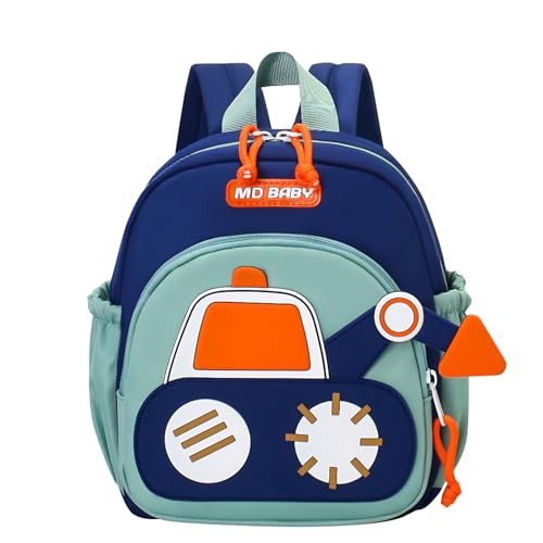 YAMEIZE Children Backpacks for Boys Kids Toddler Backpack Small Cute Cars Schoolbag with Chest Strap Kindergarten Rucksack Bookbag for 3-6 Years Old