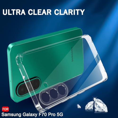 Image of TheGiftKart Back Cover Soft Case for Samsung Galaxy F70 Pro 5G | Best Camera Protection | Inbuilt Dust Plugs & Anti-Slip Grip | Ultra Clear Slim Cover Case for Samsung F70 Pro (Silicone, Transparent)
