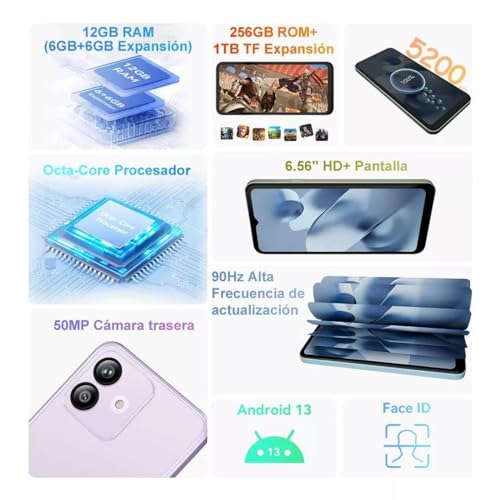 CUBOT Note 40 – 6,5" HD+ 90Hz, 6GB/256GB, 50 MP, Blå Smartphone