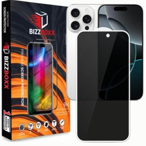 Image of Compatible with iPhone 16 Pro Max Privacy Screen Protector - Anti-Spy, 9H Hardness, Scratch Resistant, Protects Sensitive Information - Pack of 1