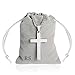RS Silver Cross Necklace for Men Boys Stainless Steel Pendant Chain Religious Christian Baptism Catholic Confirmation Gifts Jewelry Teen Teenage Son Him