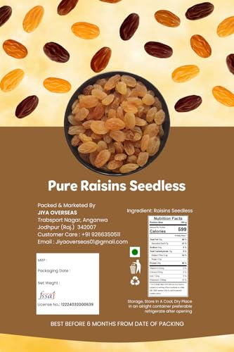 Image of MarwarBites Raisins Seedless I 500g,I Kishmish, Dry Fruits Source Of Potassium, Healthy & Nutritious
